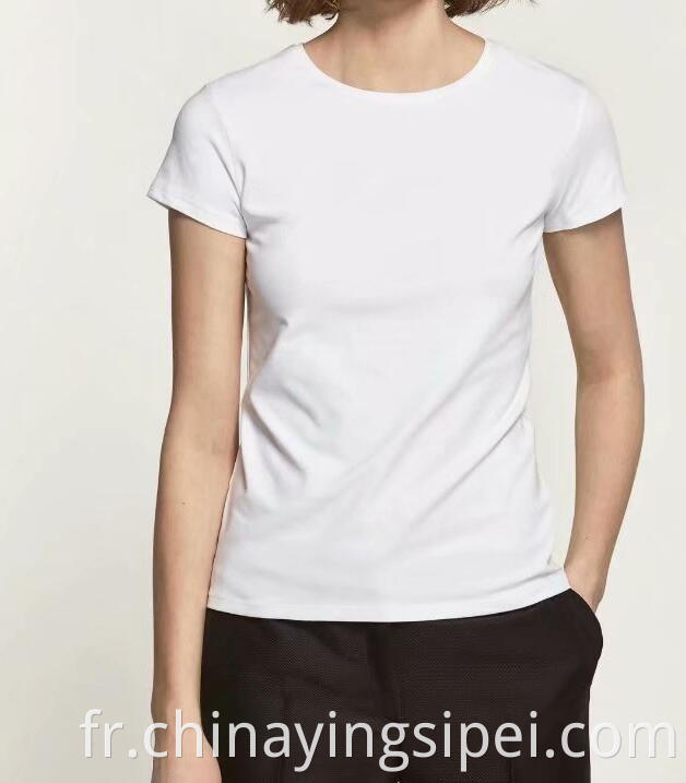 T-shirt féminin de haute qualité en gros 100% coton de nombreuses couleurs t-shirt personnalisé logo logo imprimé noir t-shirts Ready Stock